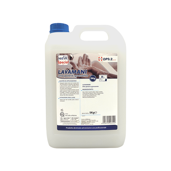 Nova Detergente Lavamani sgrassante h.a.c.c.p. DP9.2 5kg 12 DP9210C 01 1