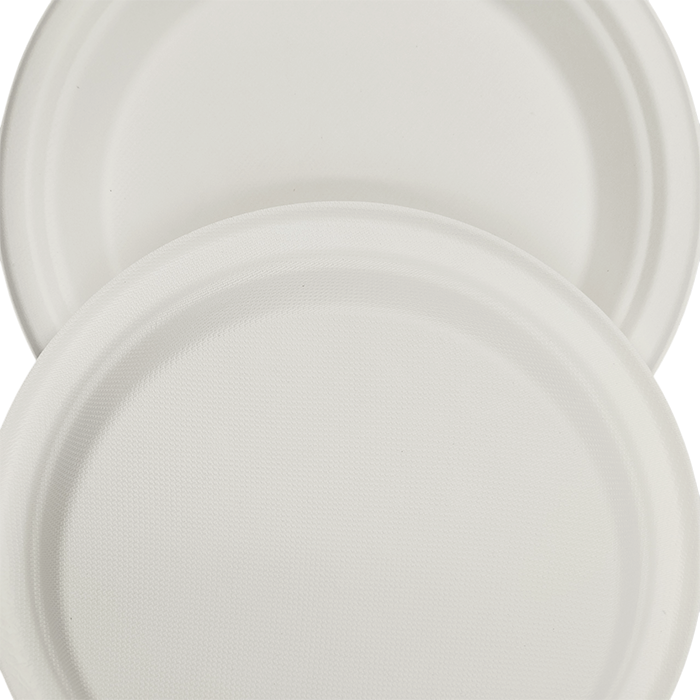 50 Piatti piani canna da zucchero 23 cm Pfas free 100%naturale 3 50 Piatti piani canna da zucchero 23 cm Pfas free 100%naturale - immagine 3