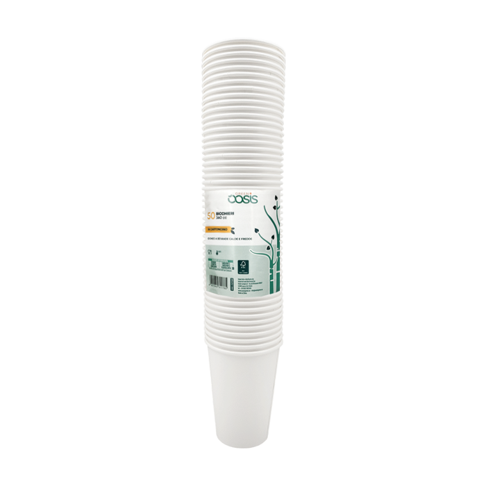50 Bicchieri bianchi cartoncino + pe 360cc bevande fredde e calde 4 50 Bicchieri bianchi cartoncino + pe 360cc bevande fredde e calde - immagine 4