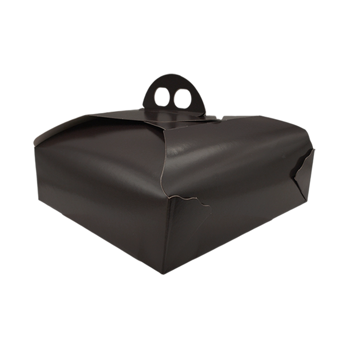 25 Scatole porta torta quadrate marrone 27x27x7h cm 12 STQ27M 01 1