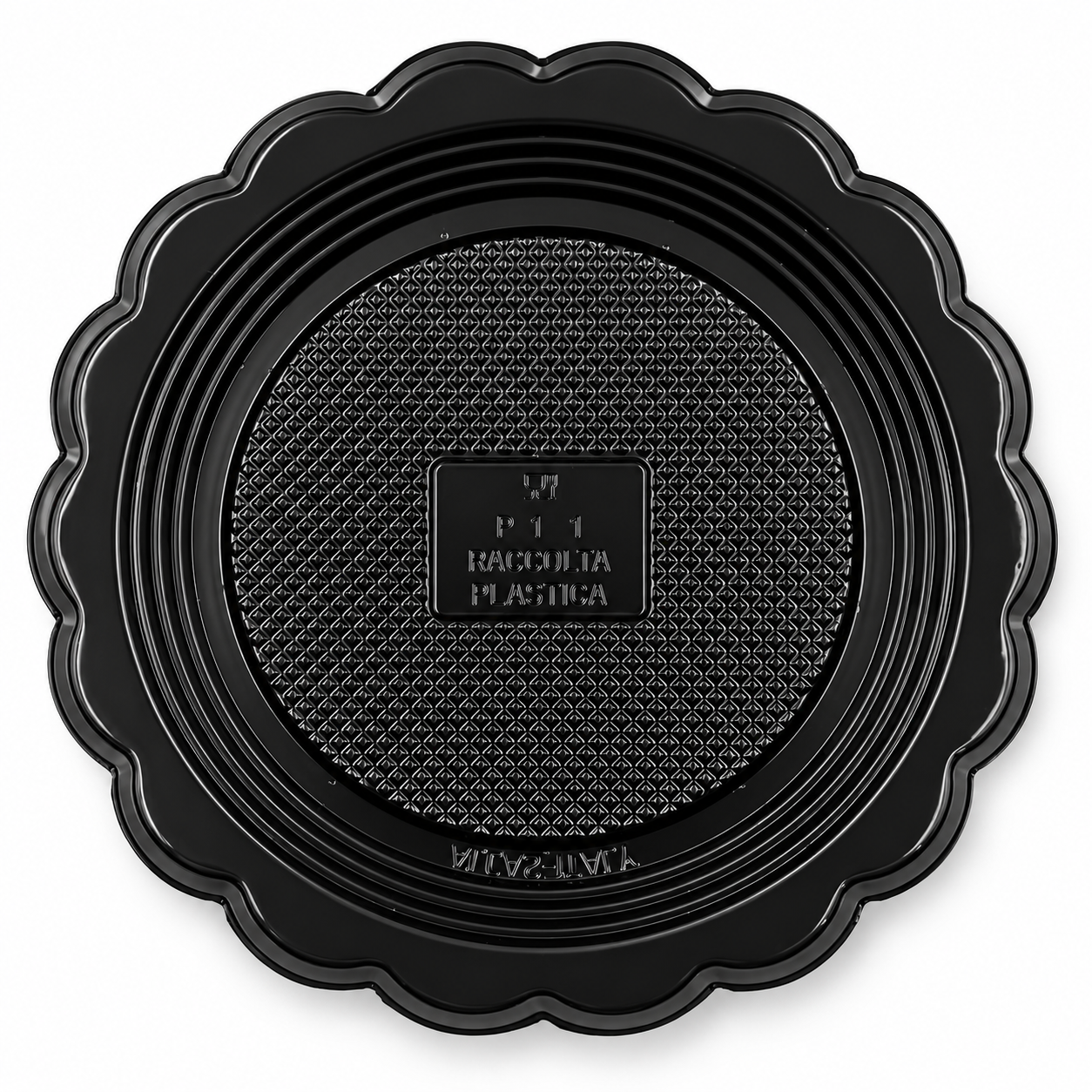 100 Vassoi rotondi Mini Medoro nero diam. 12 cm PET 2 100 Vassoi rotondi Mini Medoro nero diam. 12 cm PET - immagine 2
