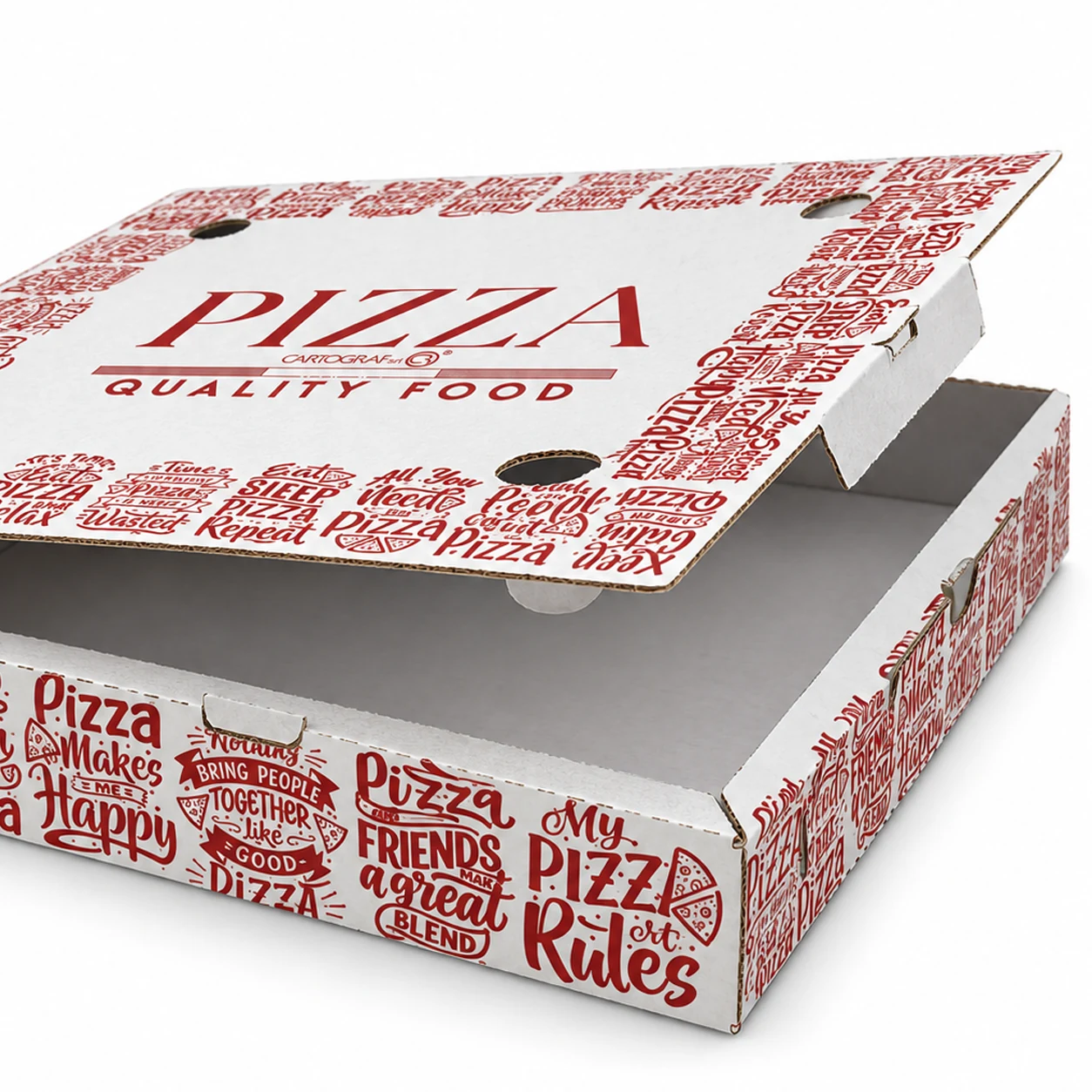 50 Box pizza bianco 45x45x5cm 2 50 Box pizza bianco 45x45x5cm - immagine 2