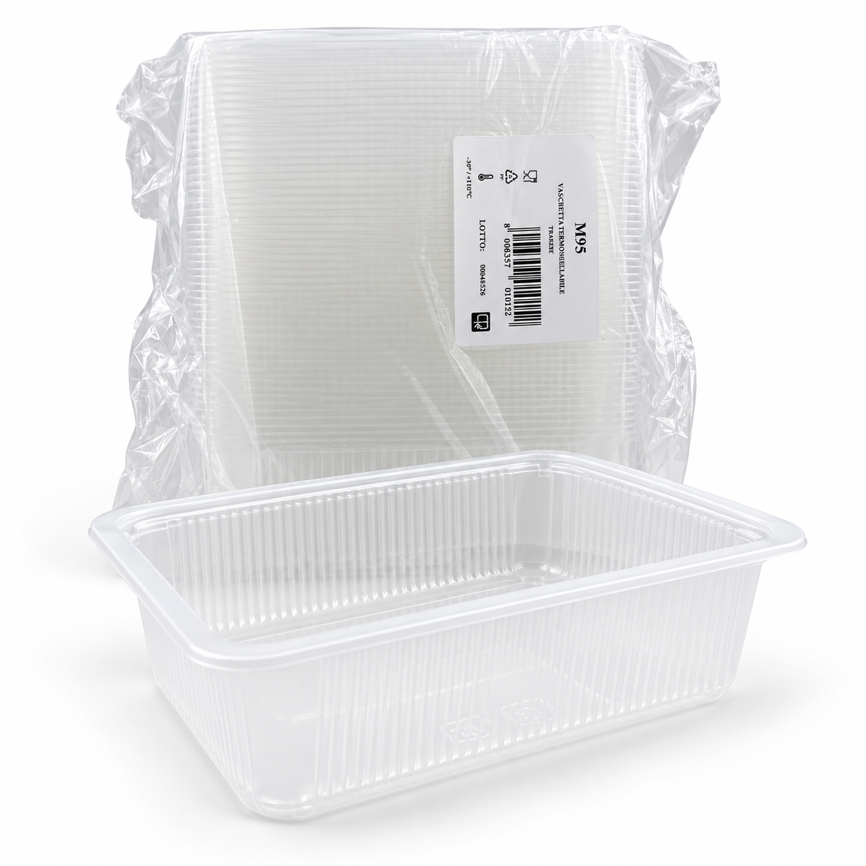 75 Vaschette trasparenti termosigillabili PP 19x26x9,5h cm 3500cc 3 75 Vaschette trasparenti termosigillabili PP 19x26x9,5h cm 3500cc - immagine 3