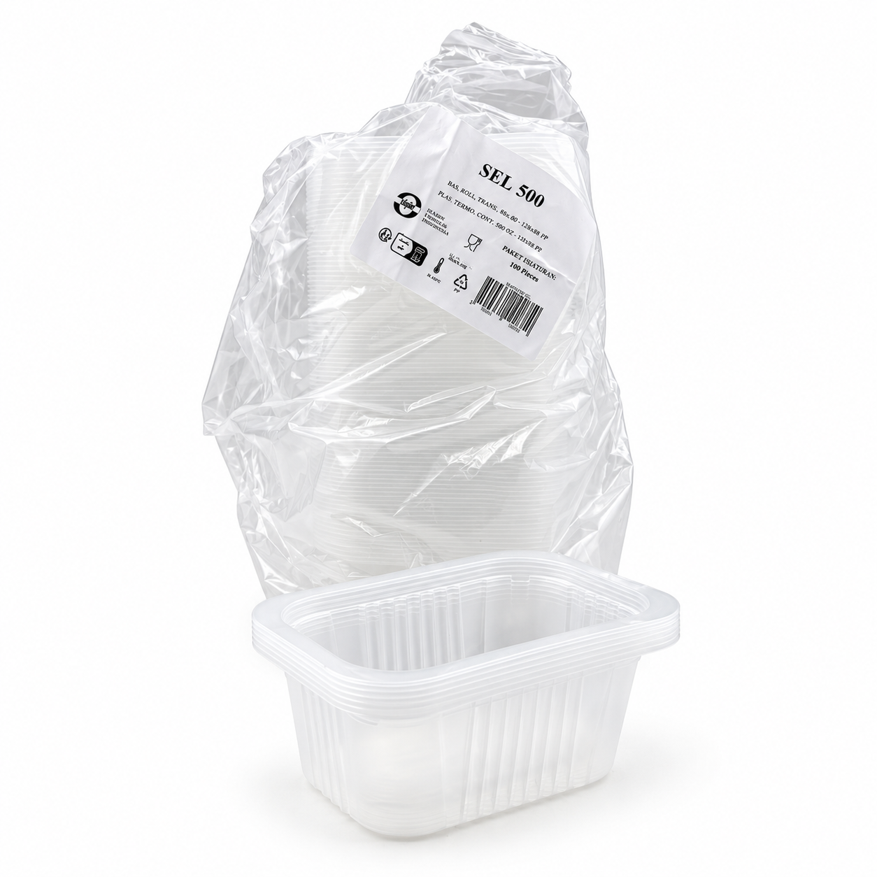 100 Vaschette trasparenti termosigillabili PP 9,6x13,7x6,5h cm 500cc 2 100 Vaschette trasparenti termosigillabili PP 9,6x13,7x6,5h cm 500cc - immagine 2