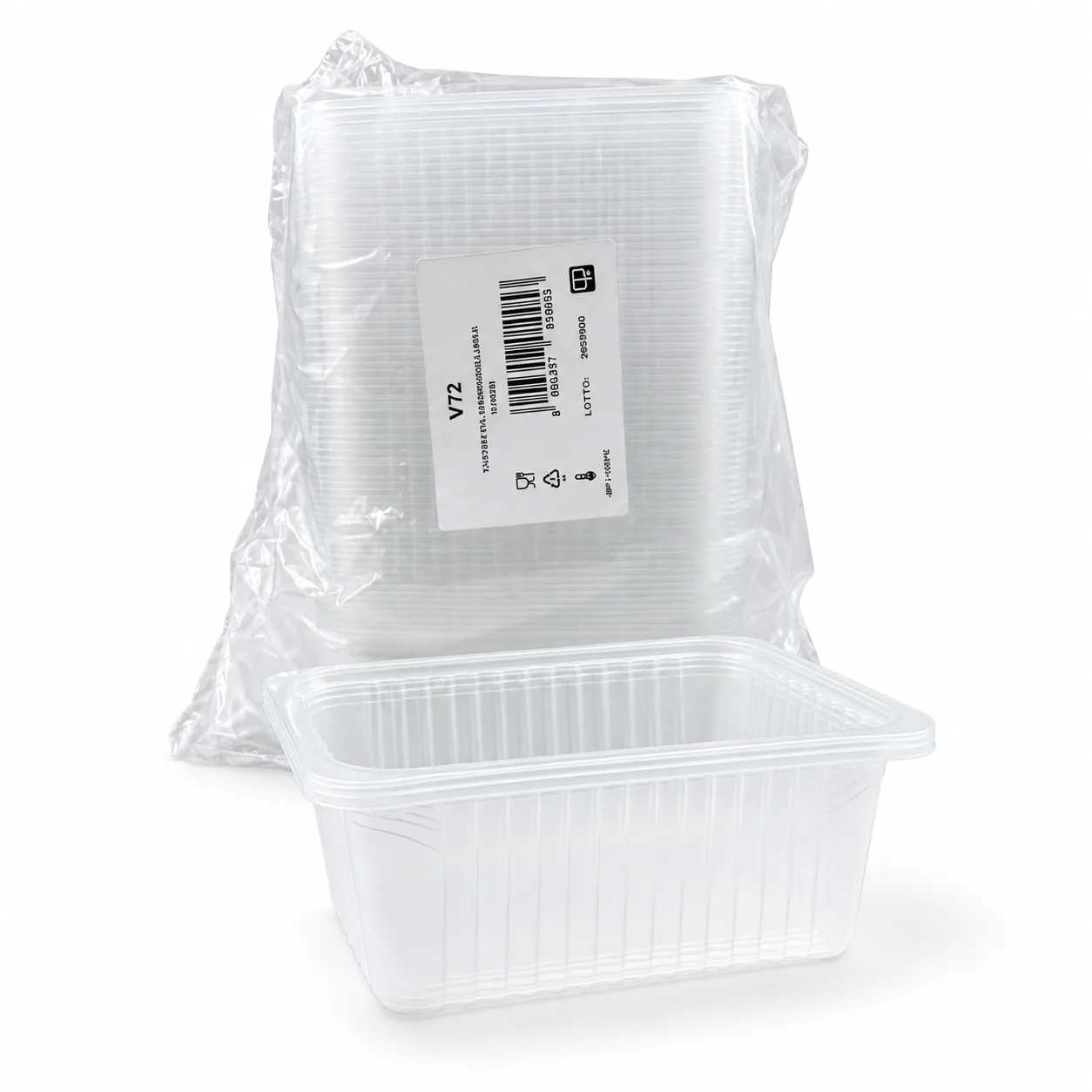 75 Vaschette trasparenti termosigillabili PP 13,7x19,2x72 1300cc 3 75 Vaschette trasparenti termosigillabili PP 13,7x19,2x72 1300cc - immagine 3